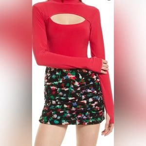 Open Edit Cut Out Turtle Neck Body Suit